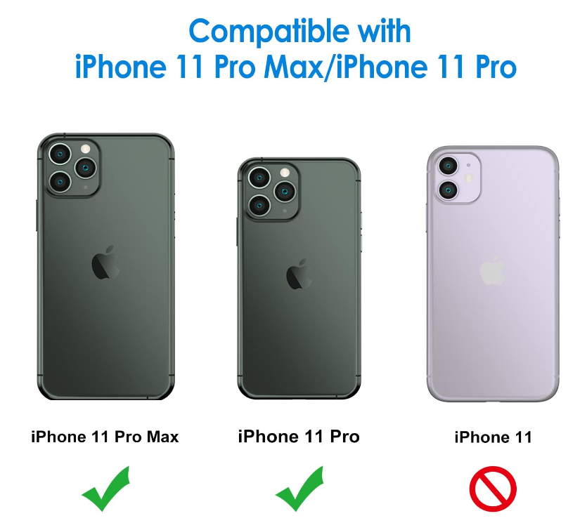 Picture of JETech Camera Lens Protector for iPhone 11 Pro Max 6.5-Inch and iPhone 11 Pro 5.8-Inch, 9H Tempered Glass, HD Clear, Anti-Scratch, Case Friendly, Does Not Affect Night Shots, 3-Pack
