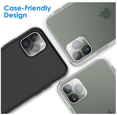 Picture of JETech Camera Lens Protector for iPhone 11 Pro Max 6.5-Inch and iPhone 11 Pro 5.8-Inch, 9H Tempered Glass, HD Clear, Anti-Scratch, Case Friendly, Does Not Affect Night Shots, 3-Pack