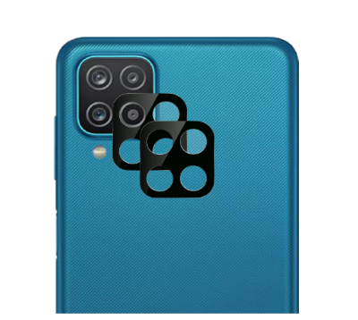 Picture of Kartronics Compatible with Samsung A12 [Black] Back Camera Lens Protector Tempered Glass - Full Camera Coverage with Easy Installation Kit