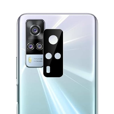 Picture of Compatible with Vivo Y51 [Black] Back Camera Lens Protector Tempered Glass - Full Camera Coverage and Easy Installation Kit