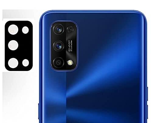 Picture of ompatible with Realme 7 Pro (9H 3D) [Black] Back Camera Lens Protector Tempered Glass - Full Camera Coverage
