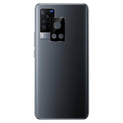 Picture of Compatible with Vivo X60 [Black] Back Camera Lens Protector Tempered Glass - Full Camera Coverage and Easy Installation Kit