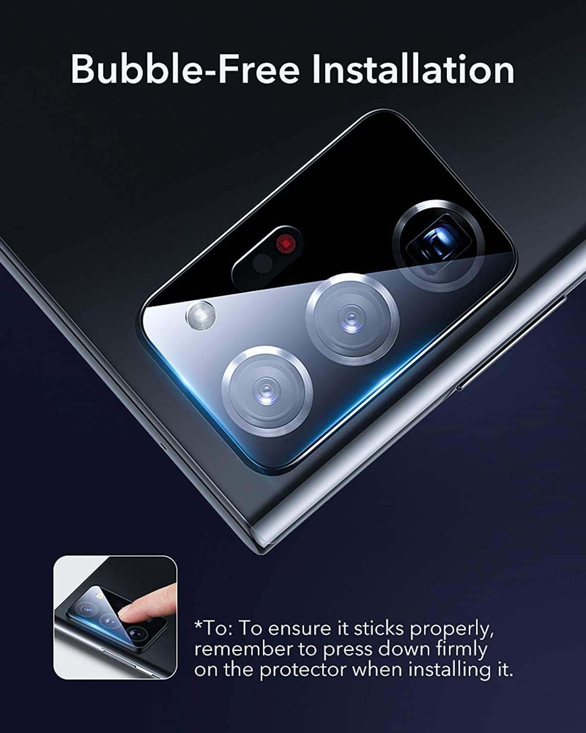 Picture of Back Camera Lens Protector Vivo V20 | Real Tempered Glass| HD Clear Camera Lens Guard| 9H Hardness |Anti-Scratch |Camera Protective Lens - Black