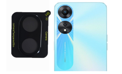 Picture of 3D Camera Lens Protector Full coverage Tempered Glass Compatible with Oppo A78 4G (Black, Pack of 1)