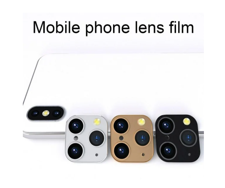 Picture of Luxury Fake Camera Lens Sticker Cover For iPhone XS MAX Change to R3O5 11 T2N2