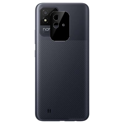 Picture of Compatible with Realme Narzo 50i [Black] Back Camera Lens Protector Tempered Glass - Full Camera Coverage and Easy Installation Kit