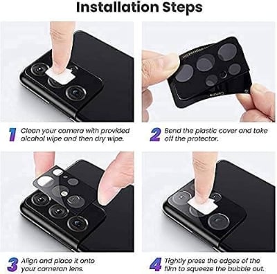 Picture of 3D Back Camera Lens Protector For Full Coverage 360 Degree Protection Tempered Glass Bubble-Free Anti-Scratch EUltra-Thin. (X60)