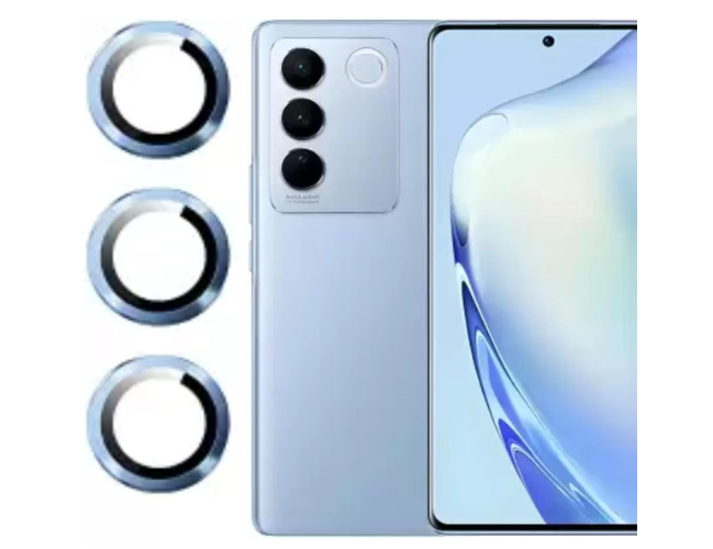 Picture of {Compatibility} - This product is specially designed for Vivo V27/V27 Pro ONLY, not fit any other model. [EXCELLENT PROTECTION} 9H Hardness Tempered Glass with Aluminium Trim, protects against low-to-moderate impact knocks, also protect your camera and ke