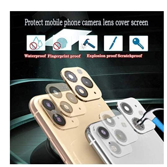 Picture of Modified Metal Sticker Camera Lens Seconds Change Cover For iPhone X XS MAX Fake Camera For iPhone 11 Por Full Glass Protector