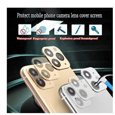 Picture of Modified Metal Sticker Camera Lens Seconds Change Cover For iPhone X XS MAX Fake Camera For iPhone 11 Por Full Glass Protector