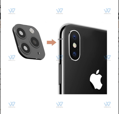 Picture of Fake Camera Lens Cover Second Change to iPhone 11 Pro Max, Black