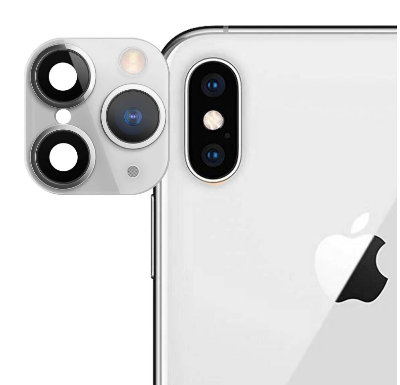 Picture of iPhone 11 Pro Fake Camera Glass Lens Sticker- White