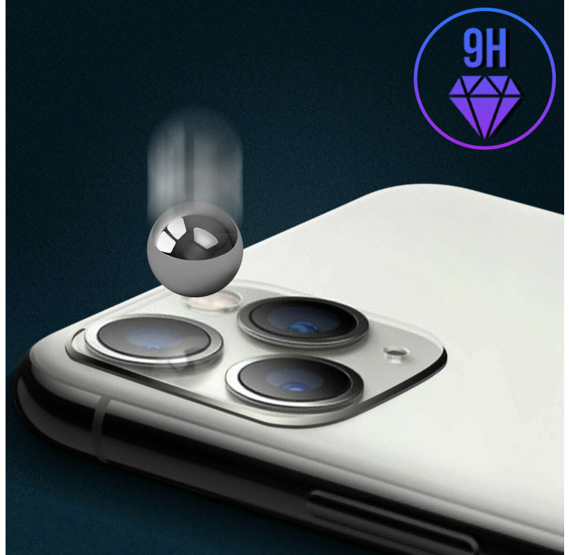 Picture of iPhone 11 Pro Fake Camera Glass Lens Sticker- White