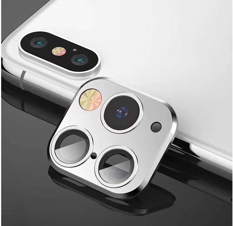 Picture of iPhone 11 Pro Fake Camera Glass Lens Sticker- White