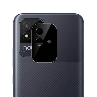 Picture of Digital Compatible with Realme Narzo 50i [Black] Back Camera Lens Protector Tempered Glass - Full Camera Coverage and Easy Installation Kit