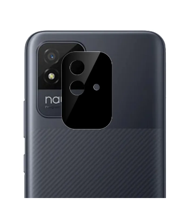 Picture of Digital Compatible with Realme Narzo 50i [Black] Back Camera Lens Protector Tempered Glass - Full Camera Coverage and Easy Installation Kit