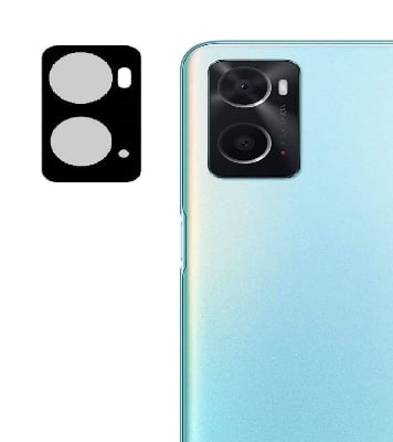 Picture of Back Camera Lens Protector for OPPO A76 [9H Hardness Full Coverage Camera Tempered Glass Protector] Color - Black