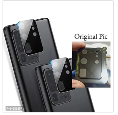 Picture of Black Camera Lens Tempered Glass Compatible with Oppo Reno 4 Pro [Anti-Scratch Bubble-Free 9H Hardness Full Camera Lens Protector