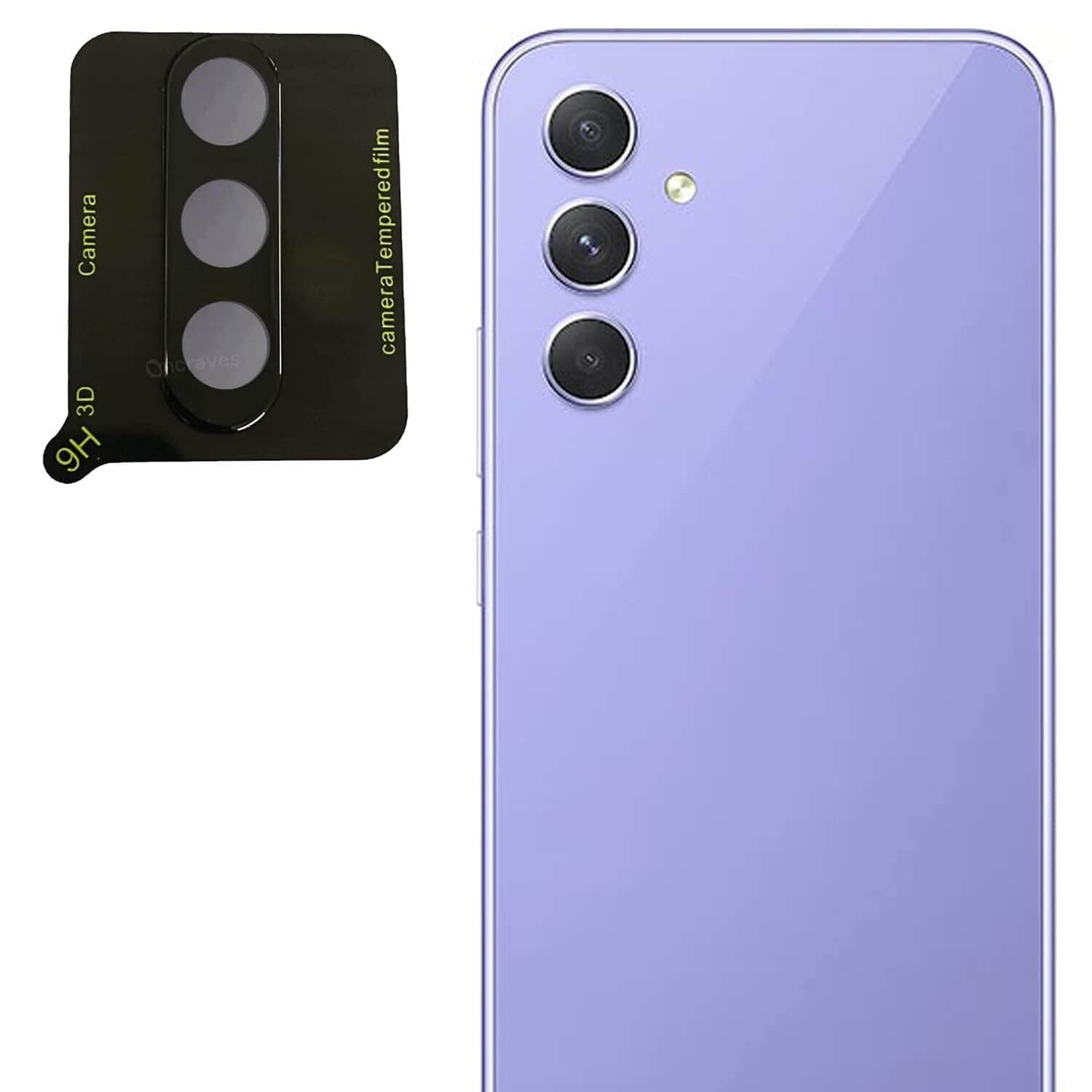 Picture of Dsfinest 3D Back Camera Lens Protector For Samsung Galaxy A54 5G | Full Coverage 360 Degree Protection Tempered Glass Bubble-Free Anti-Scratch Easy Install Ultra-Thin.