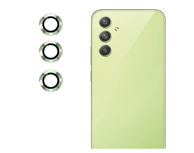 Picture of Oncraves Glass Camera Ring Lens Protector For Samsung Galaxy A54 5G|9H Hardness,Full Coverage Camera Metal Ring Ultra-Thin/Clear-Green