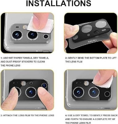 Picture of AYRA Oppo A96 Back Camera Lens Screen Protector 3D Anti Shock/Anti-Scratch/Clear/Camera Tempered Glass for (pack of 1)