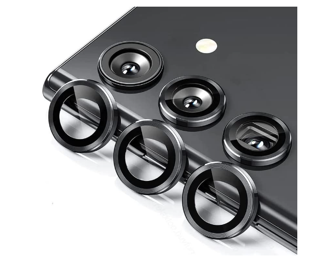 Picture of CoverGallery for Samsung Galaxy A14 5G Camera Ring Lens Protector Protector Back Camera Lens Screen Protector 3D Anti Shock/Anti-Scratch/Clear/BLACK Camera Tempered Glass 3 PIECE IN (Pack of 1)