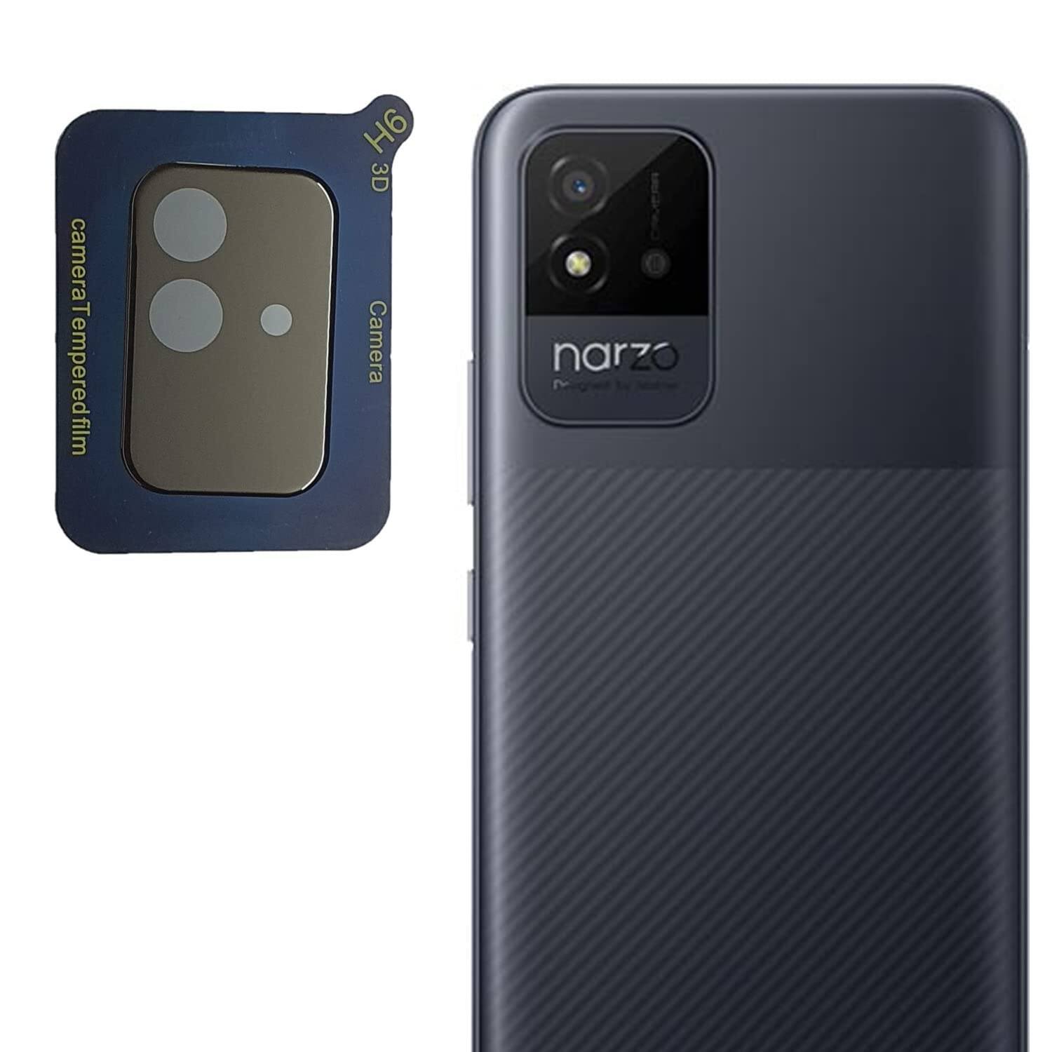 Picture of 3D Back Camera Lens Protector For Realme Narzo 50i Full Coverage 360 Degree Protection Tempered Glass Bubble-Free Anti-Scratch Easy Install Ultra-Thin.