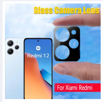 Picture of Xiaomi Redmi 12 4G Lens Protector Back 3D Curved Camera Protective Glass For Xiaomi Redmi 12 4G Full Coverage Lens Protector Ultra-thin Tempered Glass Camera Lens Film for Redmi12 4G