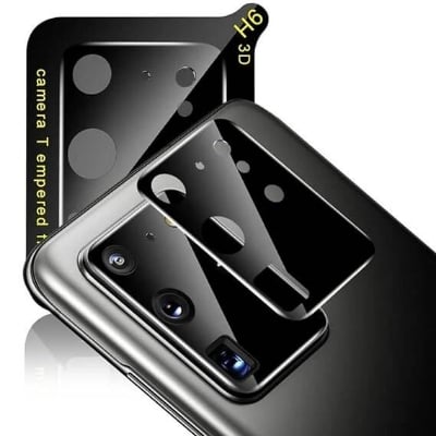 Picture of Back Camera Lens Protector for Realme C21Y Camera Tempered Glass (Not Flexible) 9H Hardness Camera Glass Compatible Model Realme C21Y - Black