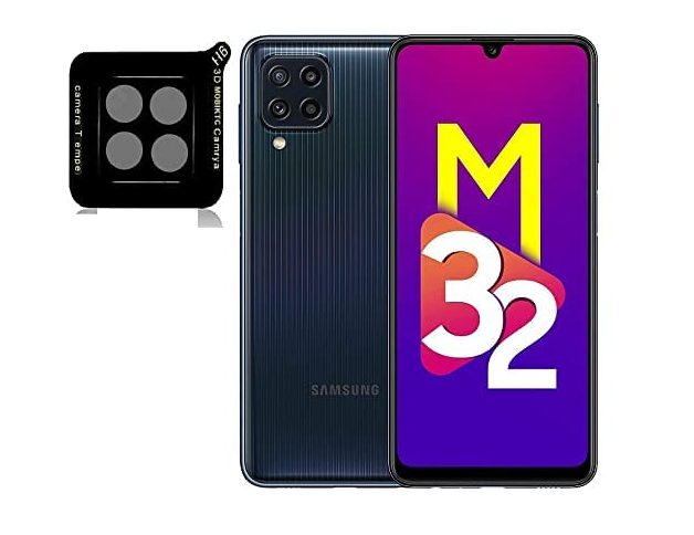 Picture of for Samsung Galaxy M32 4G Camera Tempered Glass Screen Protecter | 9H 3D | Anti Scratch | Camera Lens Screen Protector for samsung galaxy m32 4g-Black.