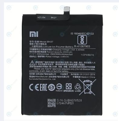 Picture of Xiaomi BN37 Battery for Xiaomi Redmi 6 - 3000mAh