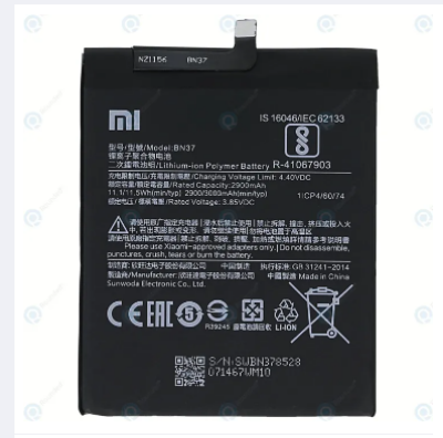 Picture of Xiaomi BN37 Battery for Xiaomi Redmi 6 - 3000mAh