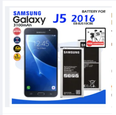 Picture of Battery for Samsung Galaxy j5 2016 Battery Model EB-BJ510CBE EB-BJ510CBC J510 J510FN J510G J510Y J510M J5108 J5109 Genuine Manufacturer Everlasting user 3100mAh