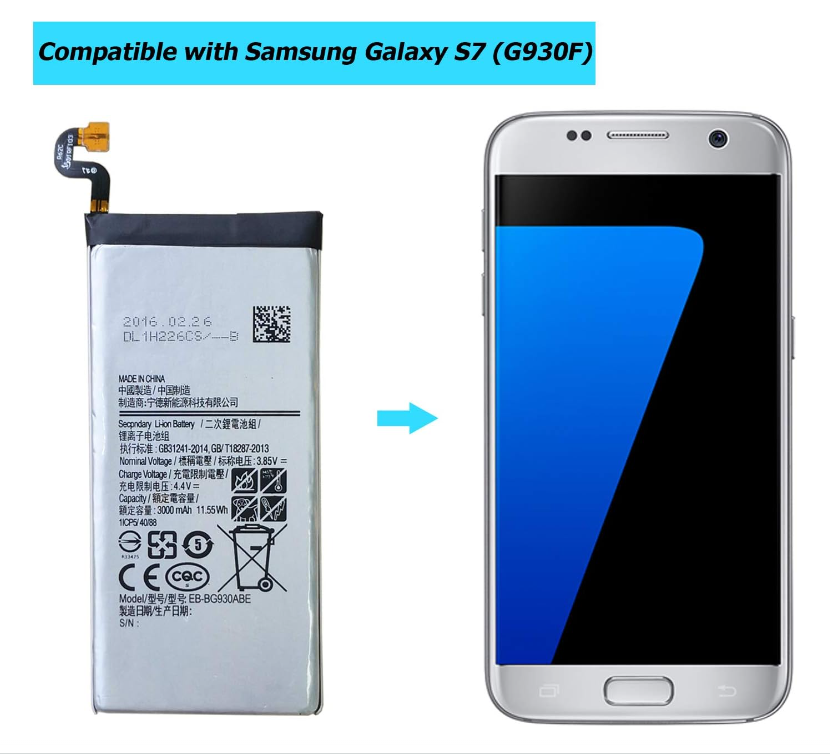 Picture of Upplus EB-BG930ABE Battery Compatible with Samsung Galaxy S7 (G930F) with Toolkit
