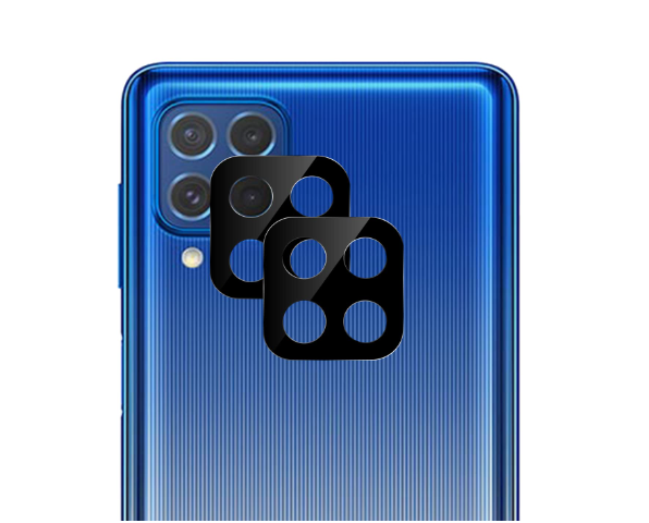 Picture of Kartronics Compatible with [Pack of 2] Samsung M62 [Black] Back Camera Lens Protector Tempered Glass - Full Camera Coverage with Easy Installation Kit