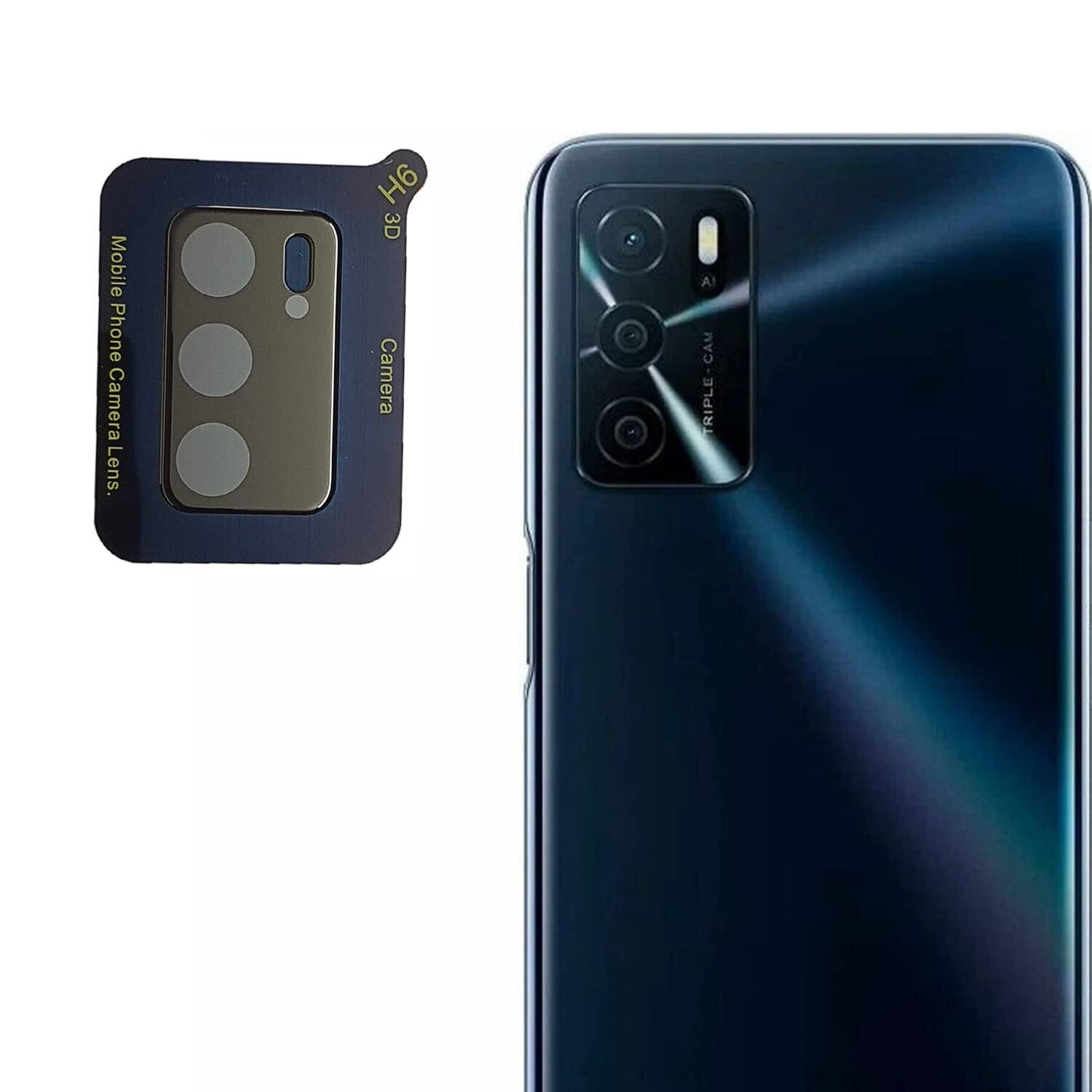 Picture of Oncraves 3D Back Camera Lens Protector For Oppo A16 Full Coverage 360 Degree Protection Tempered Glass Bubble-Free Anti-Scratch Easy Install Ultra-Thin.