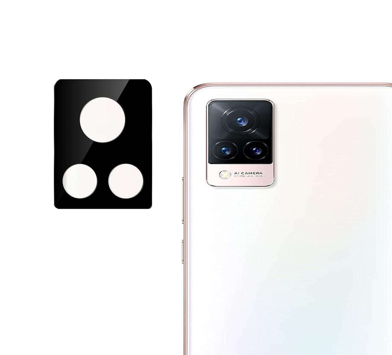 Picture of Scratch Resistant Back Camera Lens Protector Tempered Glass for Vivo V21