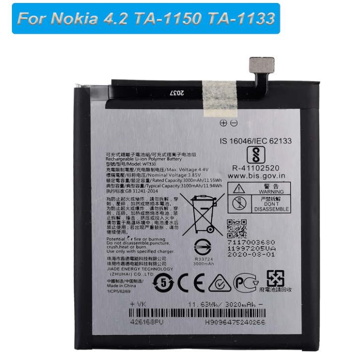 Picture of Replacement Battery WT330 Compatible with Nokia 4.2 TA-1150 TA-1133 with Tools