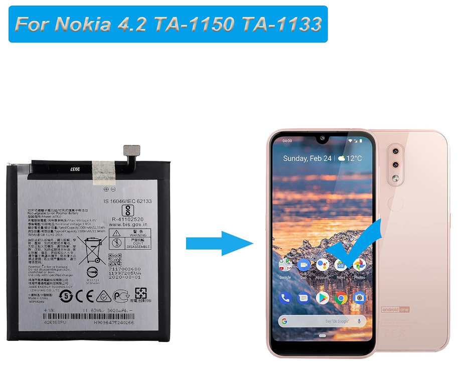 Picture of Replacement Battery WT330 Compatible with Nokia 4.2 TA-1150 TA-1133 with Tools