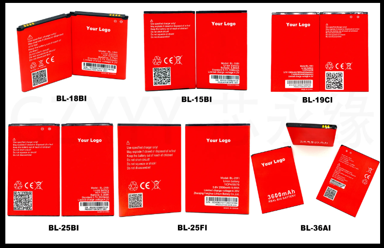 Picture of Full Capacity Cell Phone Battery 19CI 1000MAH 1500MAH 1700MAH 1850MAH 3.7V for Itel 19CI batteries