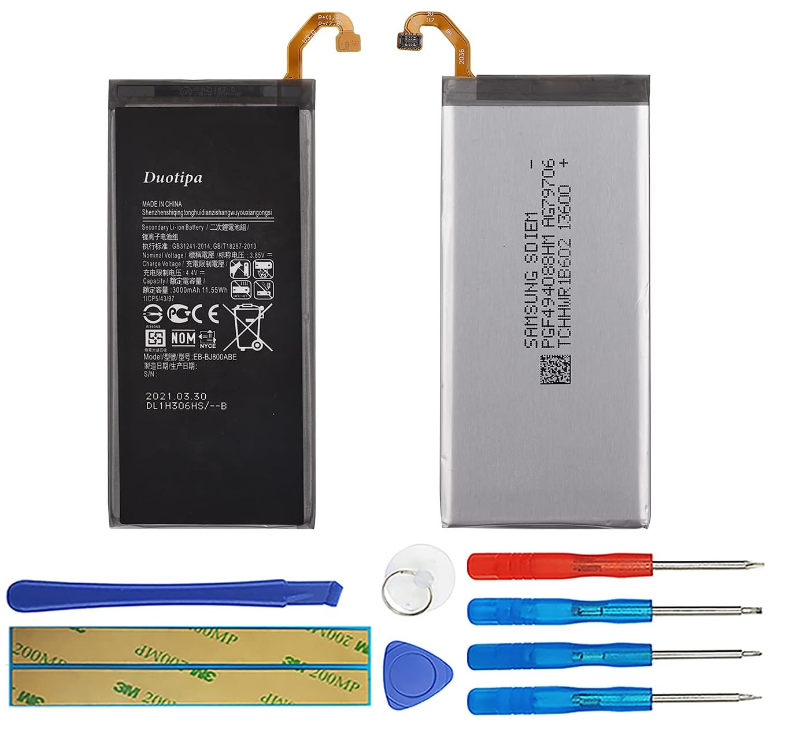 Picture of Duotipa EB-BJ800ABE Battery Compatible with Galaxy A6 2018 SM-A600 A600T with Repair Tool Kit