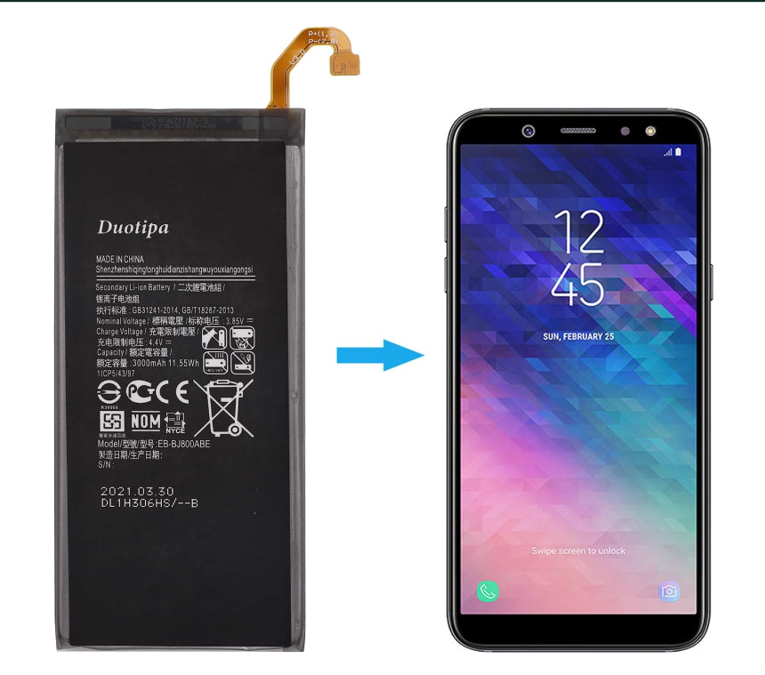 Picture of Duotipa EB-BJ800ABE Battery Compatible with Galaxy A6 2018 SM-A600 A600T with Repair Tool Kit