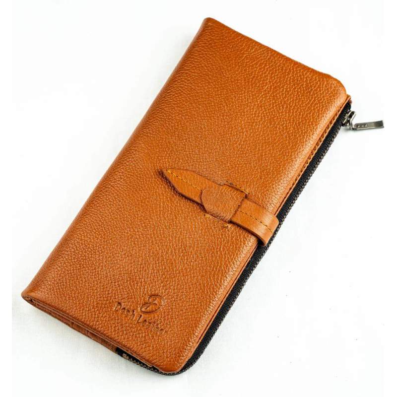 Picture of Premium Quality Original Leather Long Wallet / Desh Leather 008-Brown