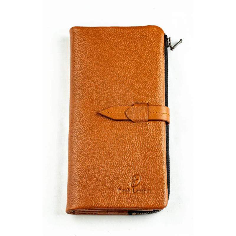 Picture of Premium Quality Original Leather Long Wallet / Desh Leather 008-Brown