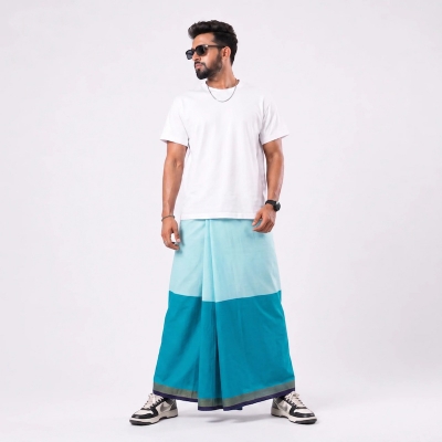 Picture of Tailocraft Men’s Pure Cotton Light Lungi 5.5 Hand-100