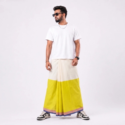 Picture of Tailocraft Men’s Pure Cotton Light Lungi 5.5 Hand-98
