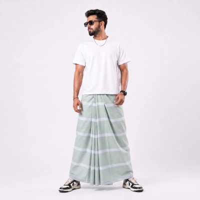 Picture of Tailocraft Men’s Pure Cotton Light Lungi 5.5 Hand-96