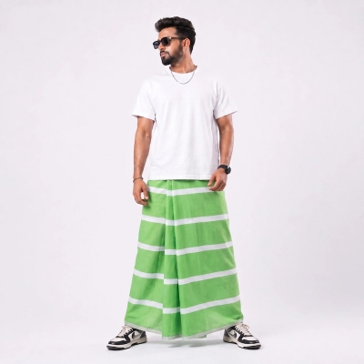 Picture of Tailocraft Men’s Pure Cotton Light Lungi 5.5 Hand-93