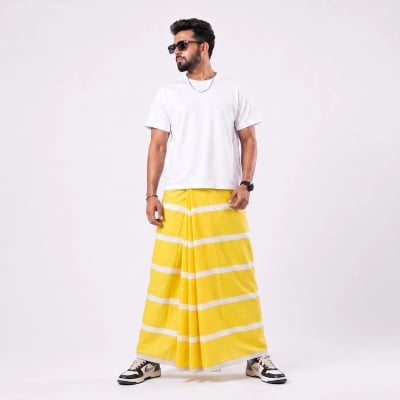 Picture of Tailocraft Men’s Pure Cotton Light Lungi 5.5 Hand-90