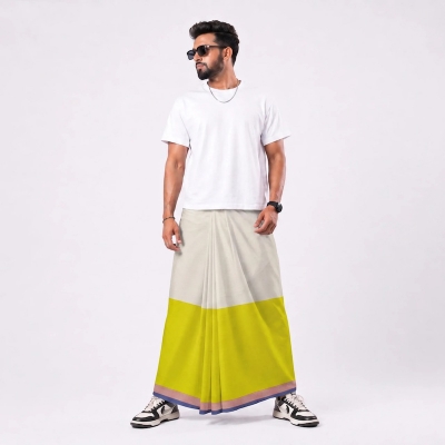 Picture of Tailocraft Men’s Pure Cotton Light Lungi 5.5 Hand-104